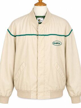 Vintage Large K Brand Made USA Jacket Coat Thinsulate Product Tan Bomber Zipper